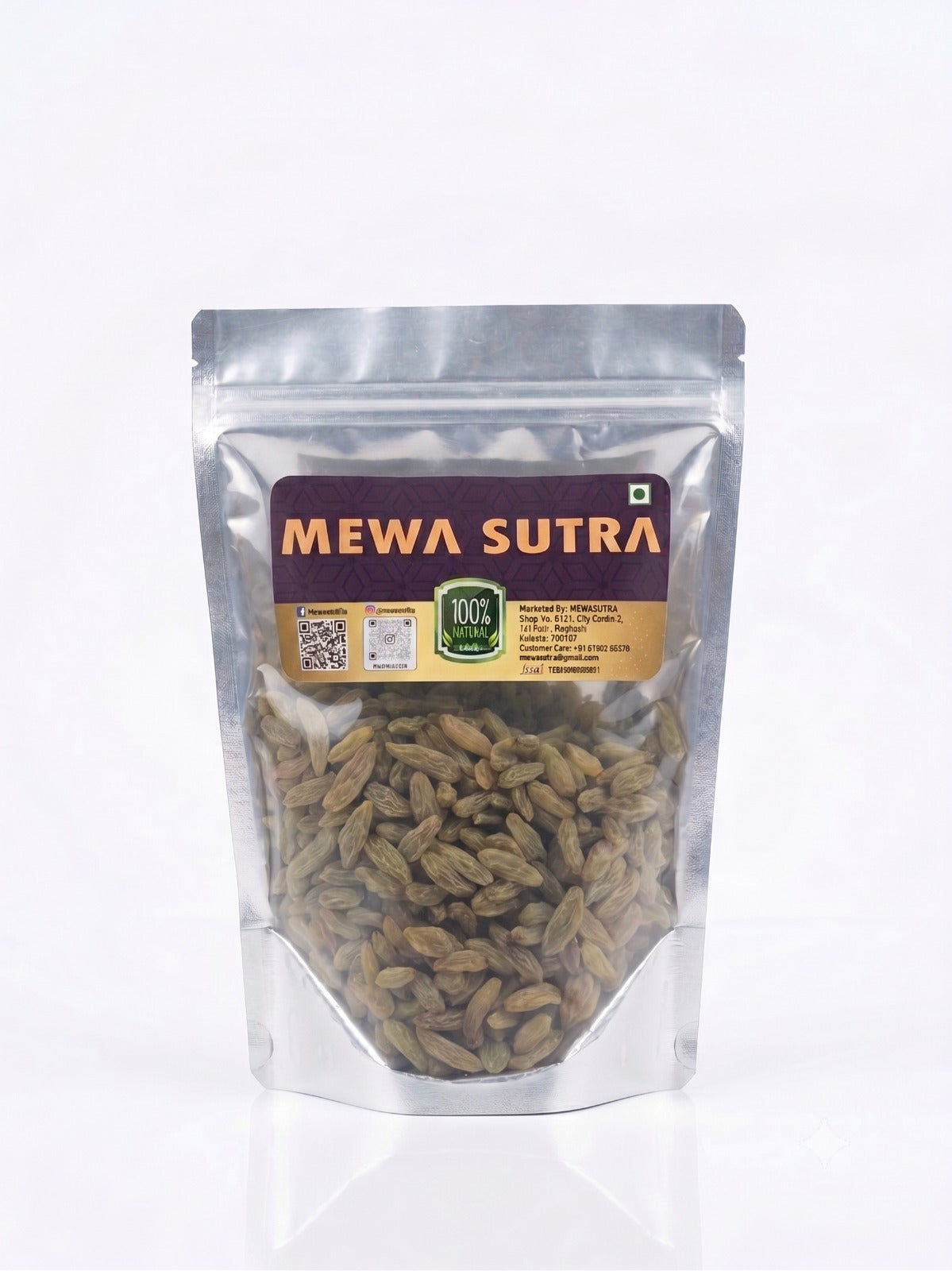 Mewa Sutra Premium Green Raisins (Kishmish) – 100% Natural