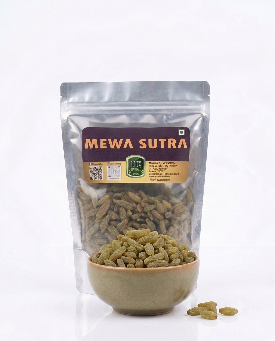 Mewa Sutra Premium Green Raisins (Kishmish) – 100% Natural